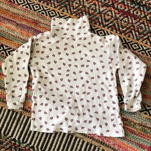 Vintage Floral Turtleneck Shirt